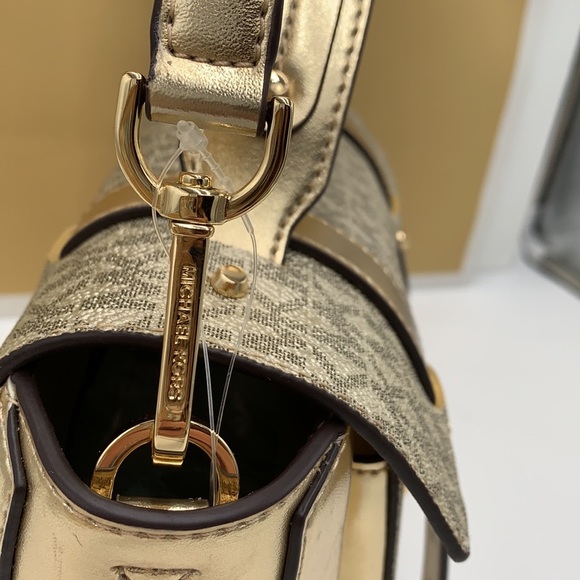 MICHAEL KORS MANHATTAN MEDIUM TOP HANDLE SCHOOL SATCHEL/ CROSSBODY PALE NWT - Picture 15 of 16